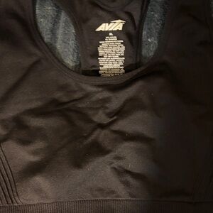 Avia Solid Black Racerback Athletic Bra